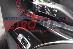 vw t6 custom alcantara flat bottom steering wheel retrim red stitch  dsg upgrade   33