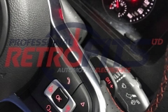 vw t6 custom flat bottom steering wheel retrim red stitch 4