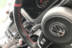 vw t5.1-flat bottom-multifunction-steering wheel-red stich
