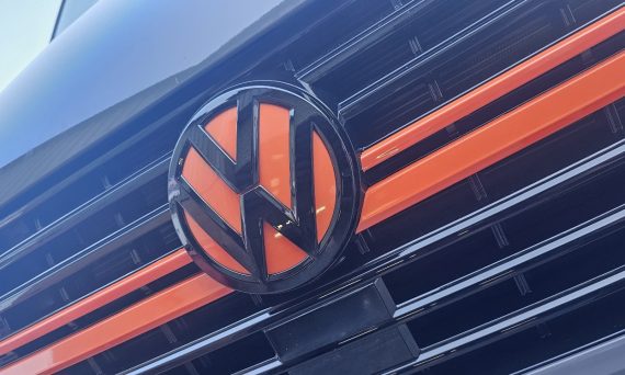 VW T6.1 Orange on black front grille